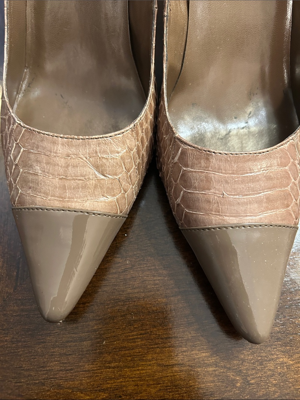 Ralph Lauren Women’s Pointed Toe Pumps in Taupe